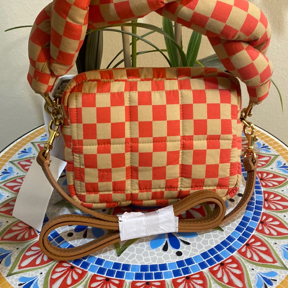 Clare V.. Lucie Quilted Checker Crossbody Bag - Picture 1 of 13